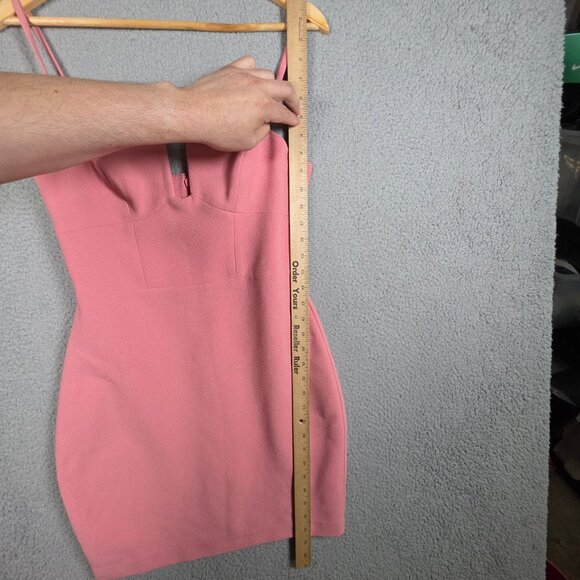 Susana Monaco Mini Dress Small Pink Ponte Pebble Weave Wire Babydoll Barbie NWT - Picture 8 of 14